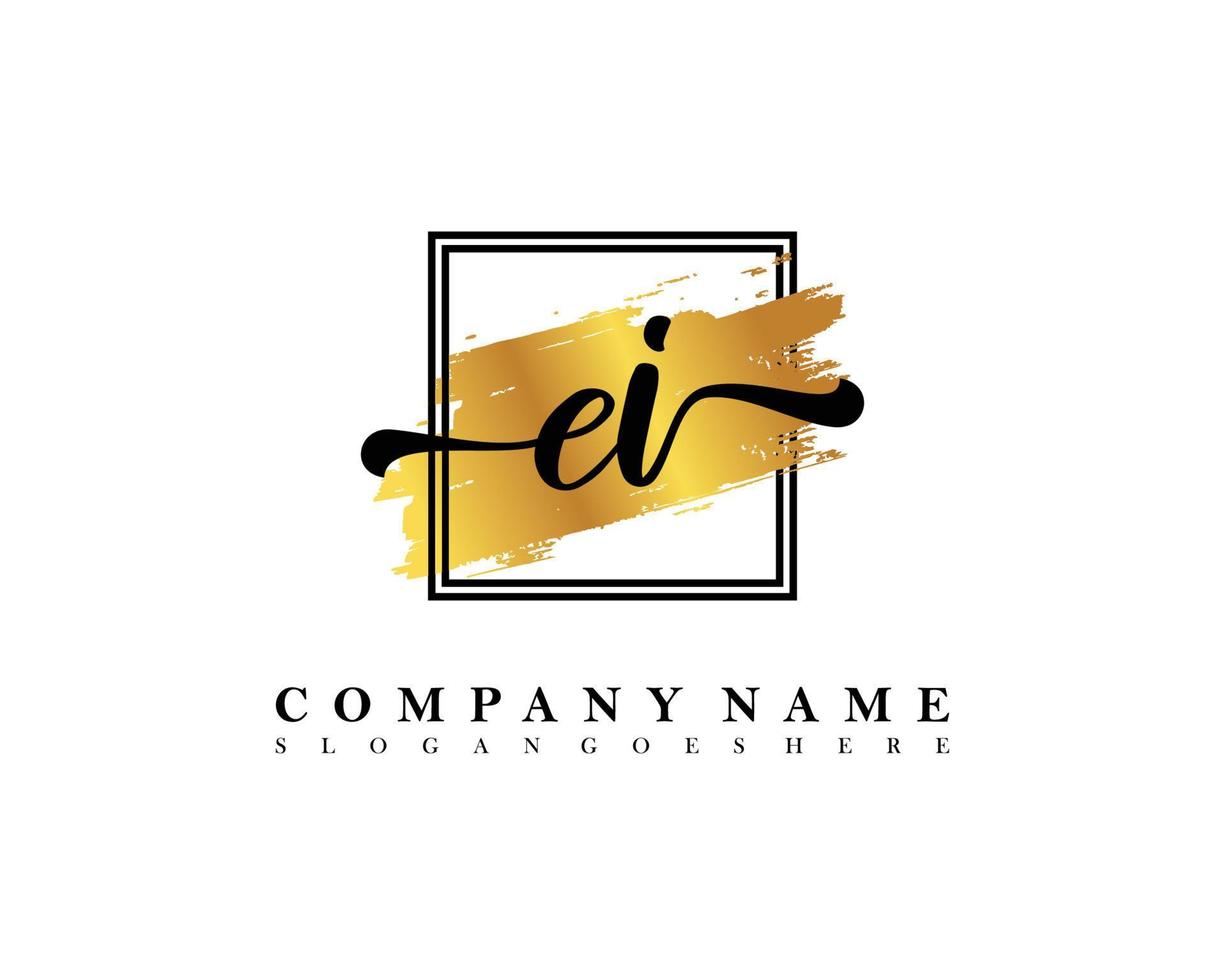 ei eerste handschrift logo concept vector