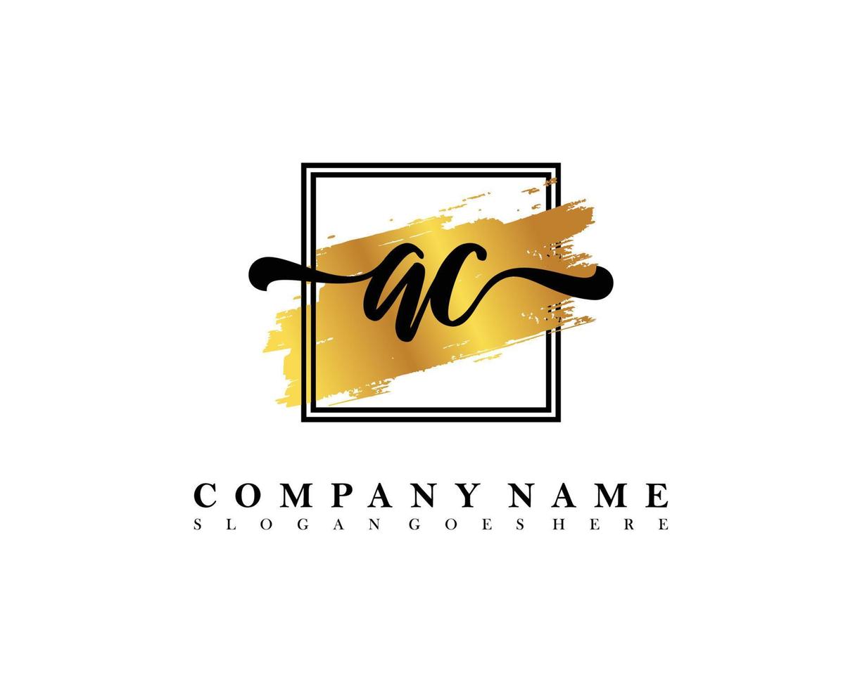 ac eerste handschrift logo concept vector