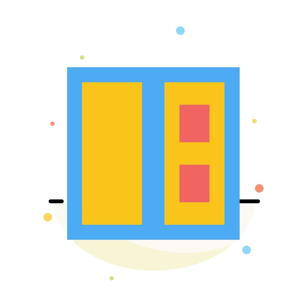 gebouw huis deur abstract vlak kleur icoon sjabloon vector