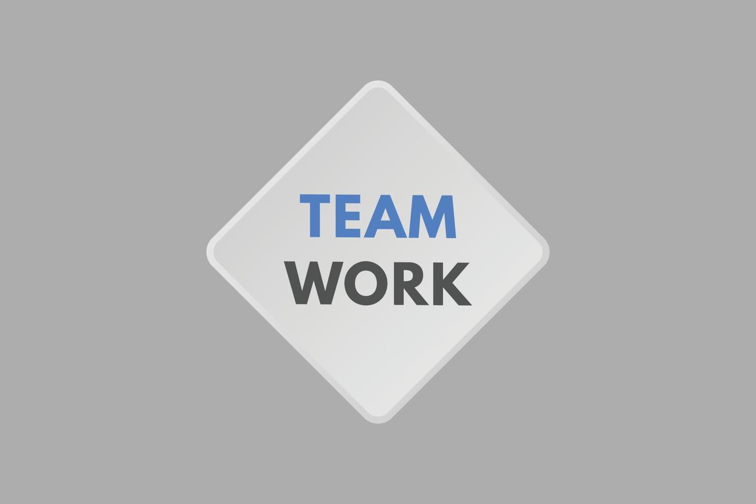 team werk knop. team werk teken icoon etiket sticker web toetsen vector