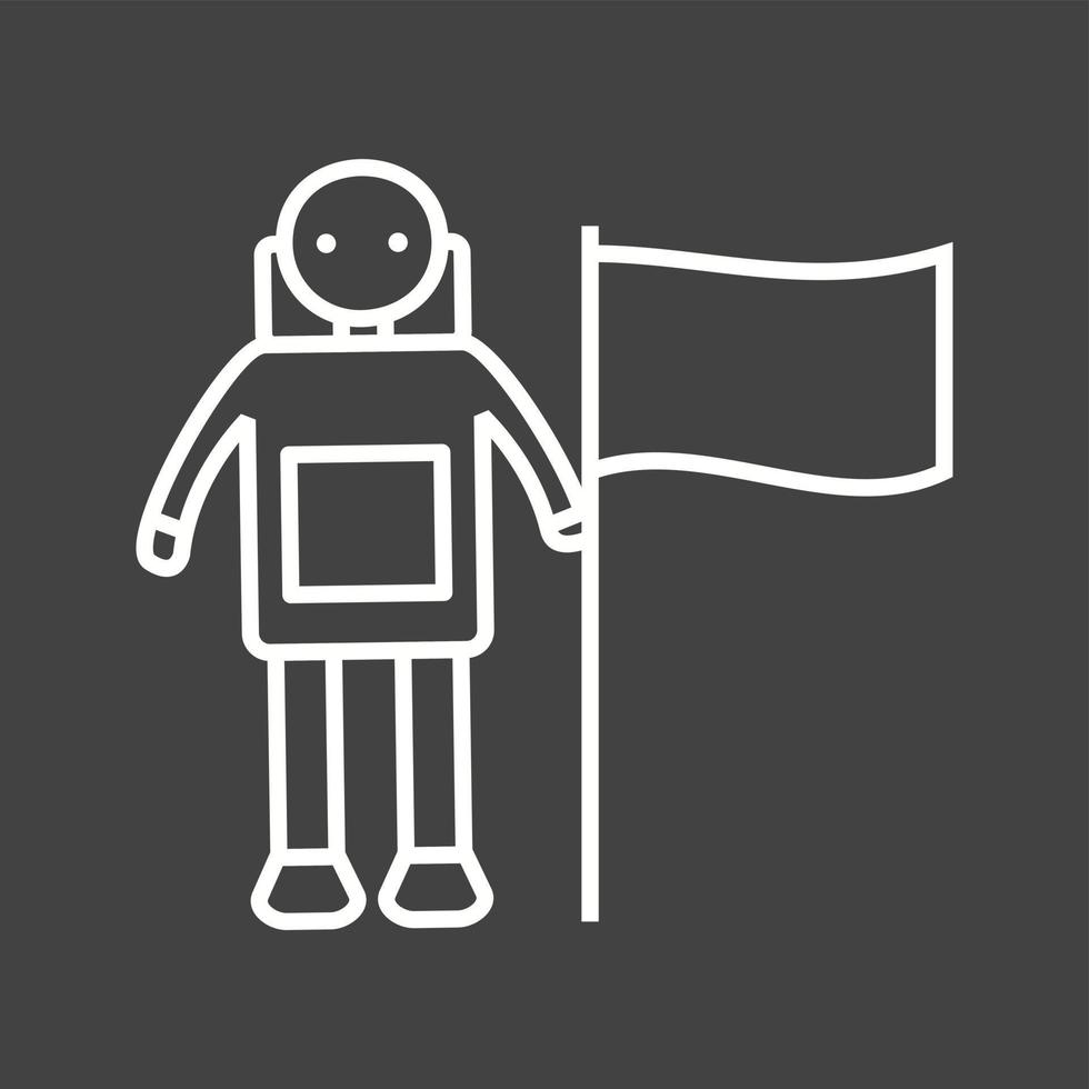 uniek Mens met vlag vector lijn icoon