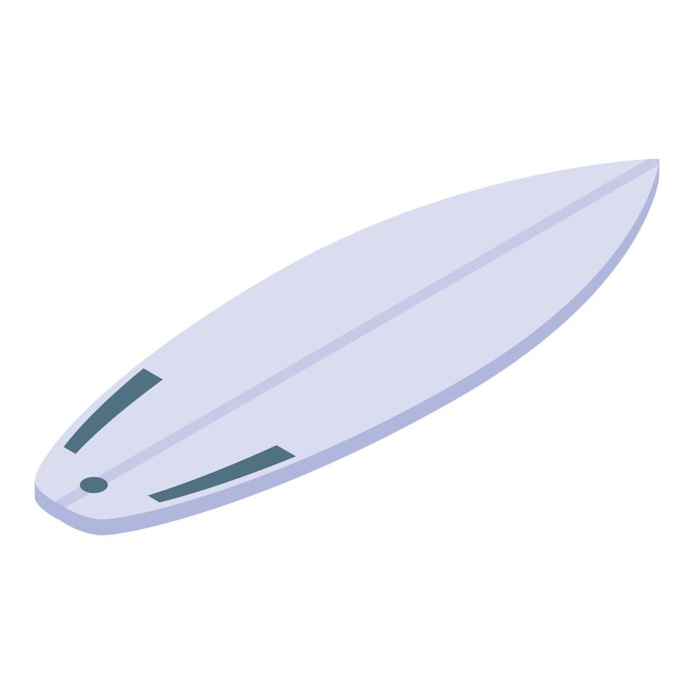 wit surfboard icoon, isometrische stijl vector
