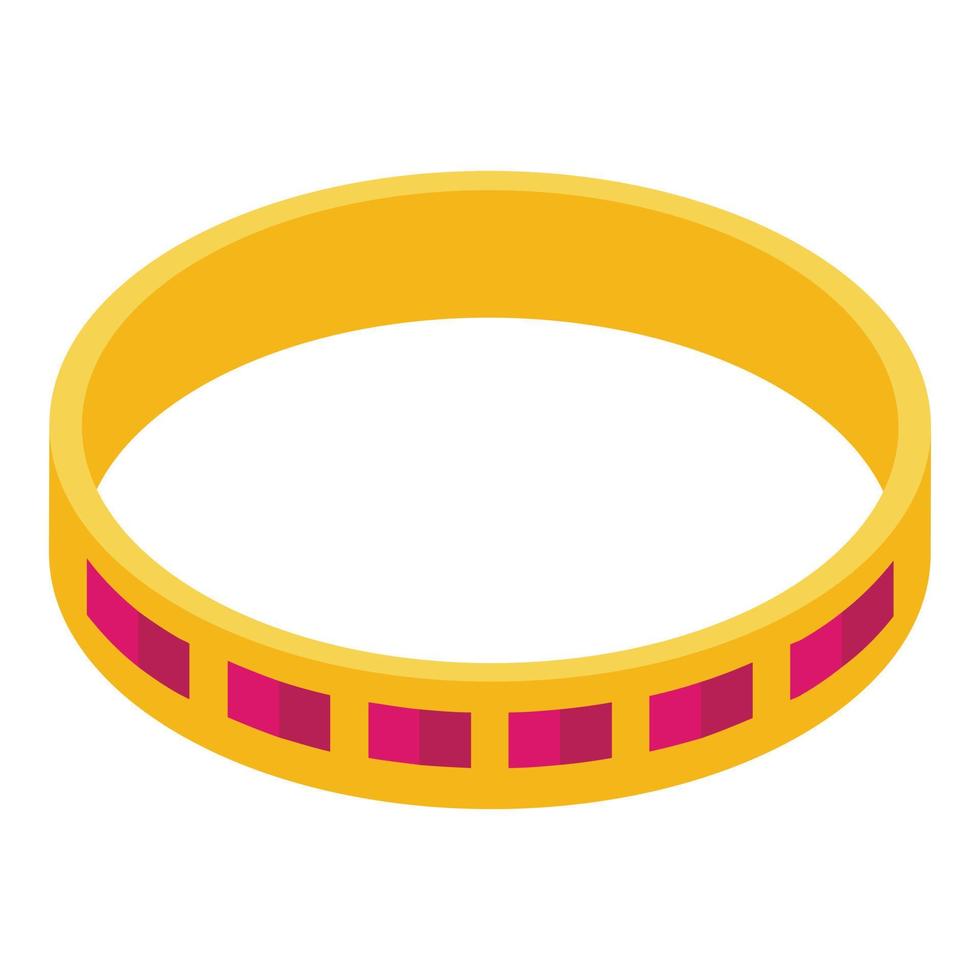 goud ring icoon, isometrische stijl vector