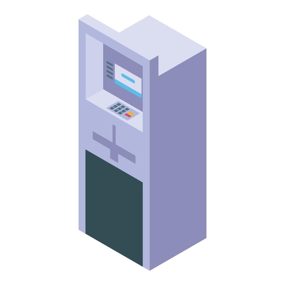 standaard- Geldautomaat icoon, isometrische stijl vector
