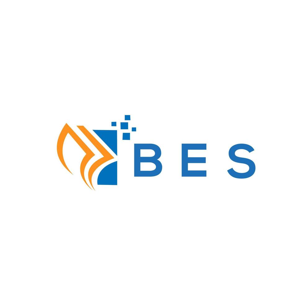 bes credit reparatie accounting logo ontwerp Aan wit achtergrond. bes creatief initialen groei diagram brief logo concept. bes bedrijf financiën logo ontwerp. vector