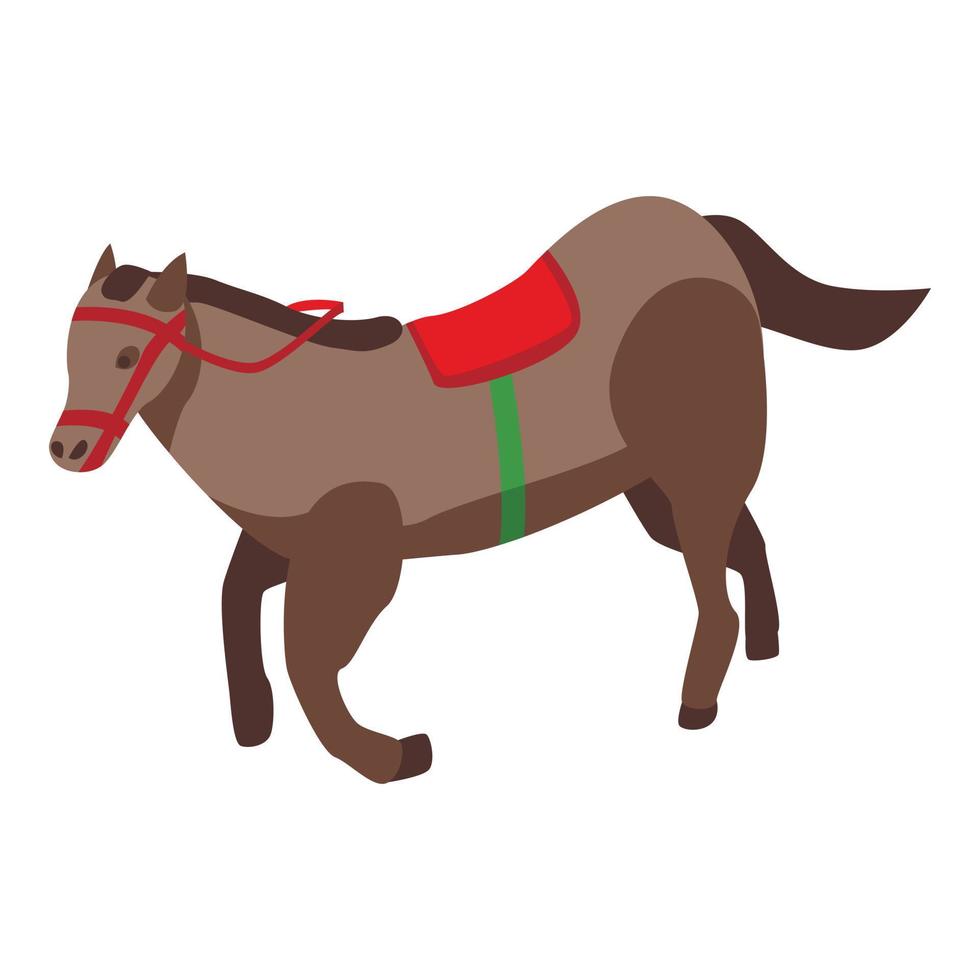 sport paard icoon, isometrische stijl vector