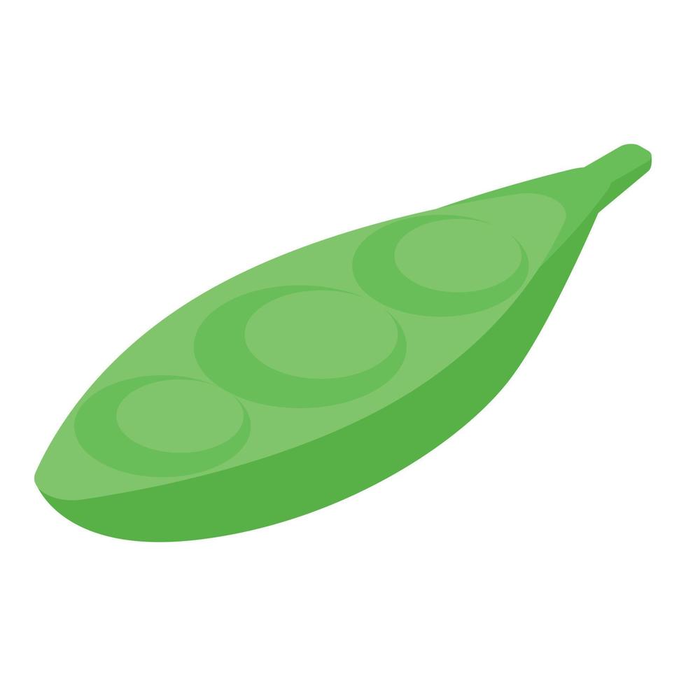 groen soja icoon, isometrische stijl vector