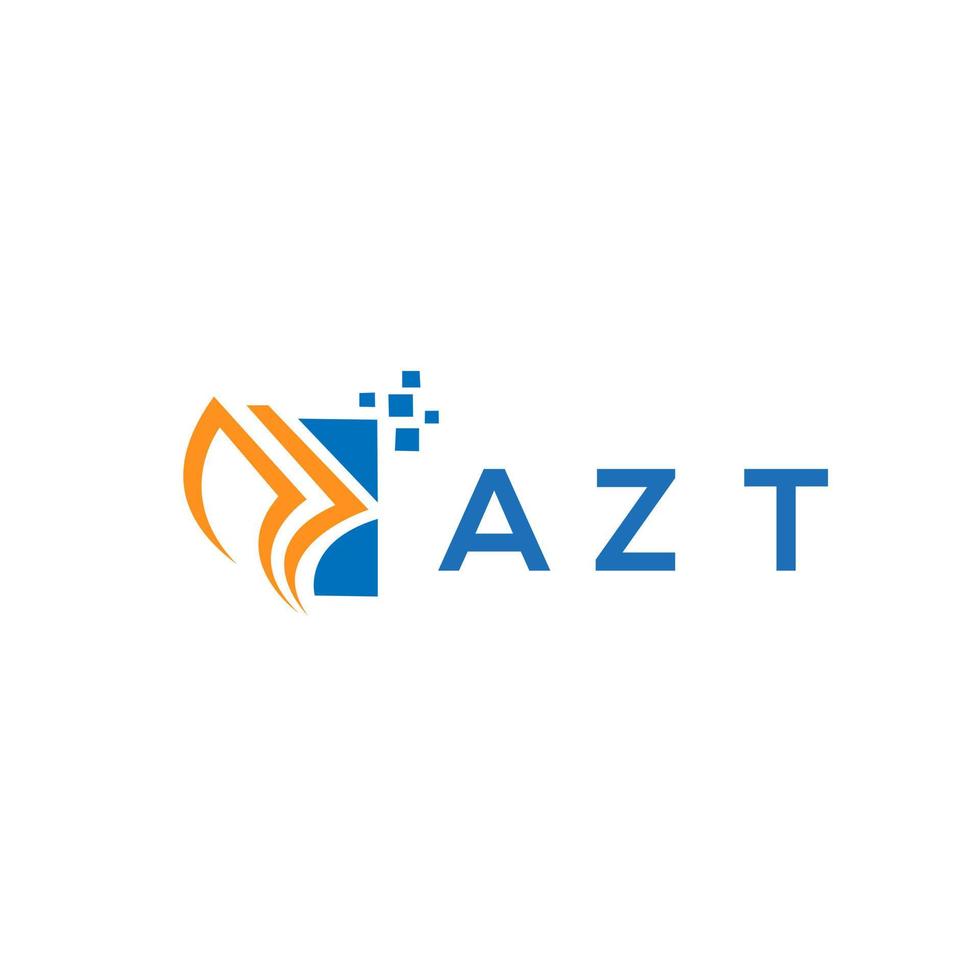 azt credit reparatie accounting logo ontwerp Aan wit achtergrond. azt creatief initialen groei diagram brief logo concept. azt bedrijf financiën logo ontwerp. vector