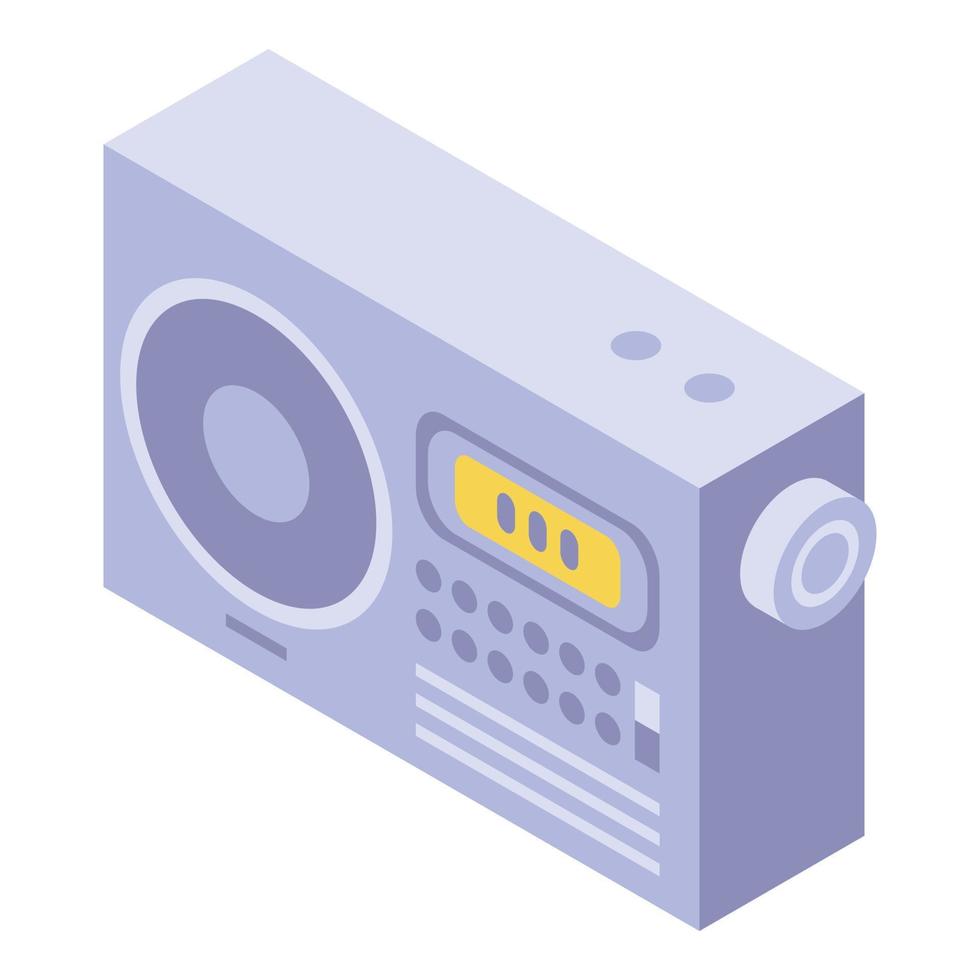 radio station icoon, isometrische stijl vector
