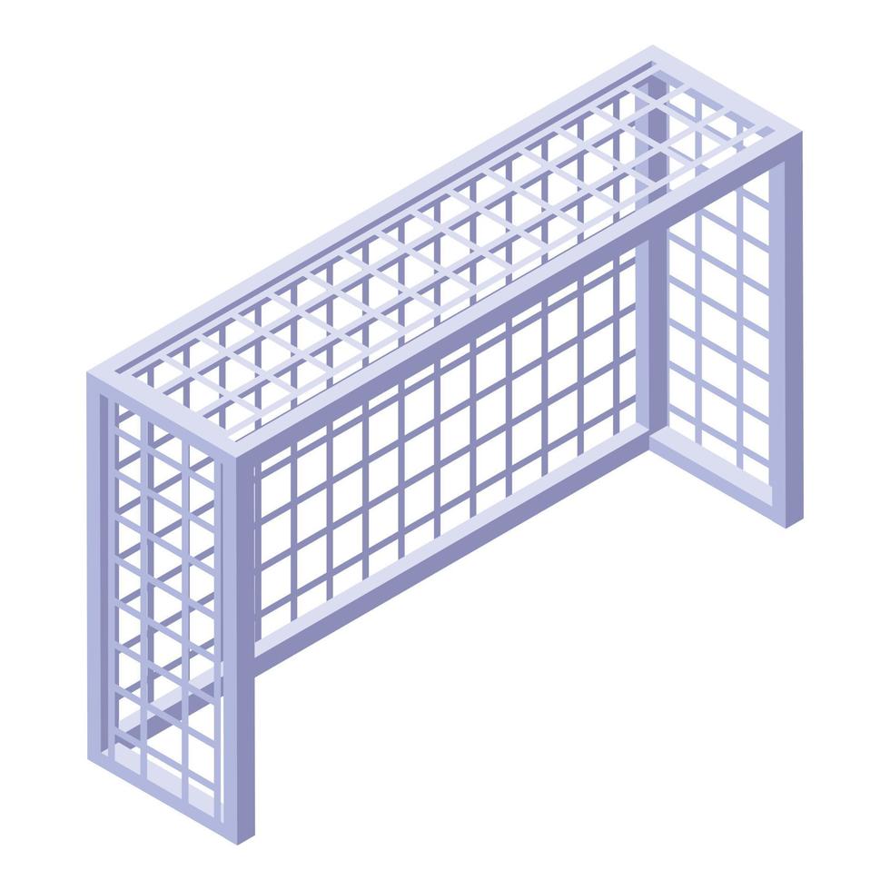 voetbal poort icoon, isometrische stijl vector