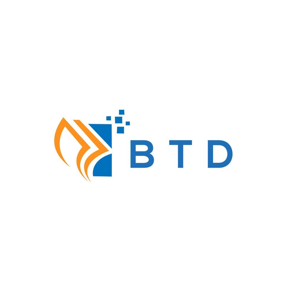 btd credit reparatie accounting logo ontwerp Aan wit achtergrond. btd creatief initialen groei diagram brief logo concept. btd bedrijf financiën logo ontwerp. vector