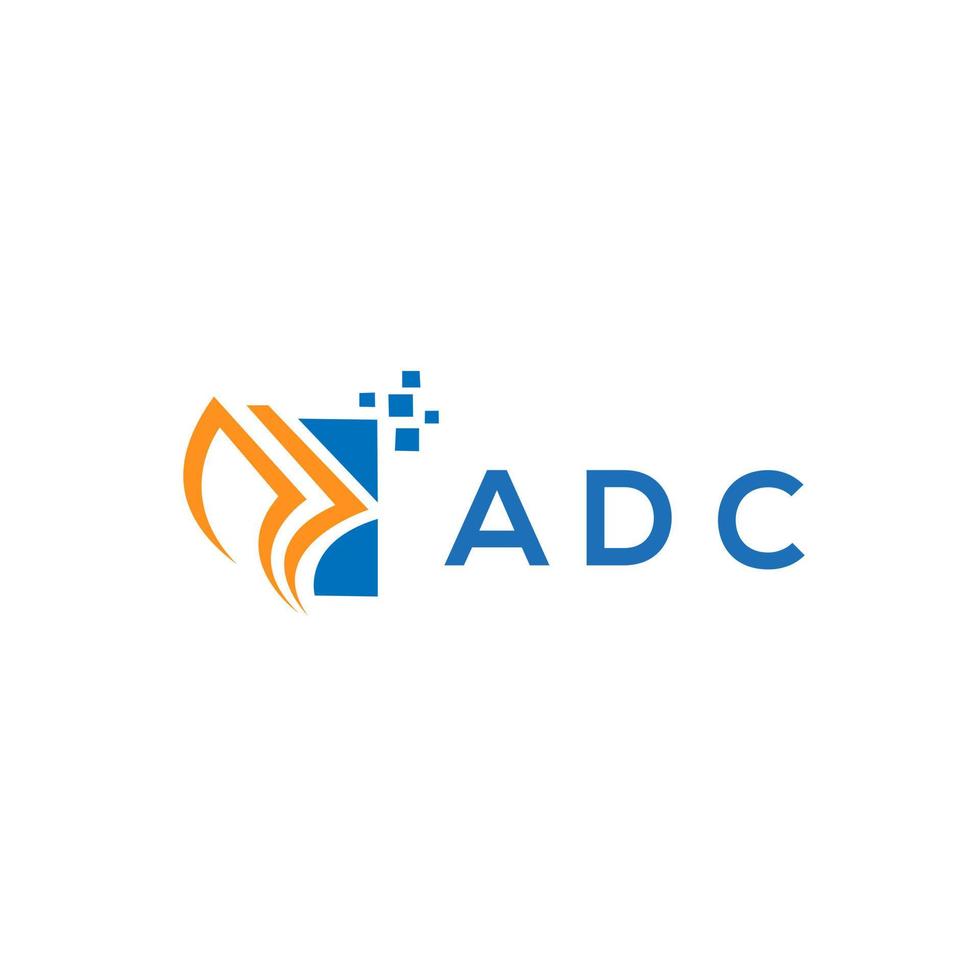 adc credit reparatie accounting logo ontwerp Aan wit achtergrond. adc creatief initialen groei diagram brief logo concept. adc bedrijf financiën logo ontwerp. vector