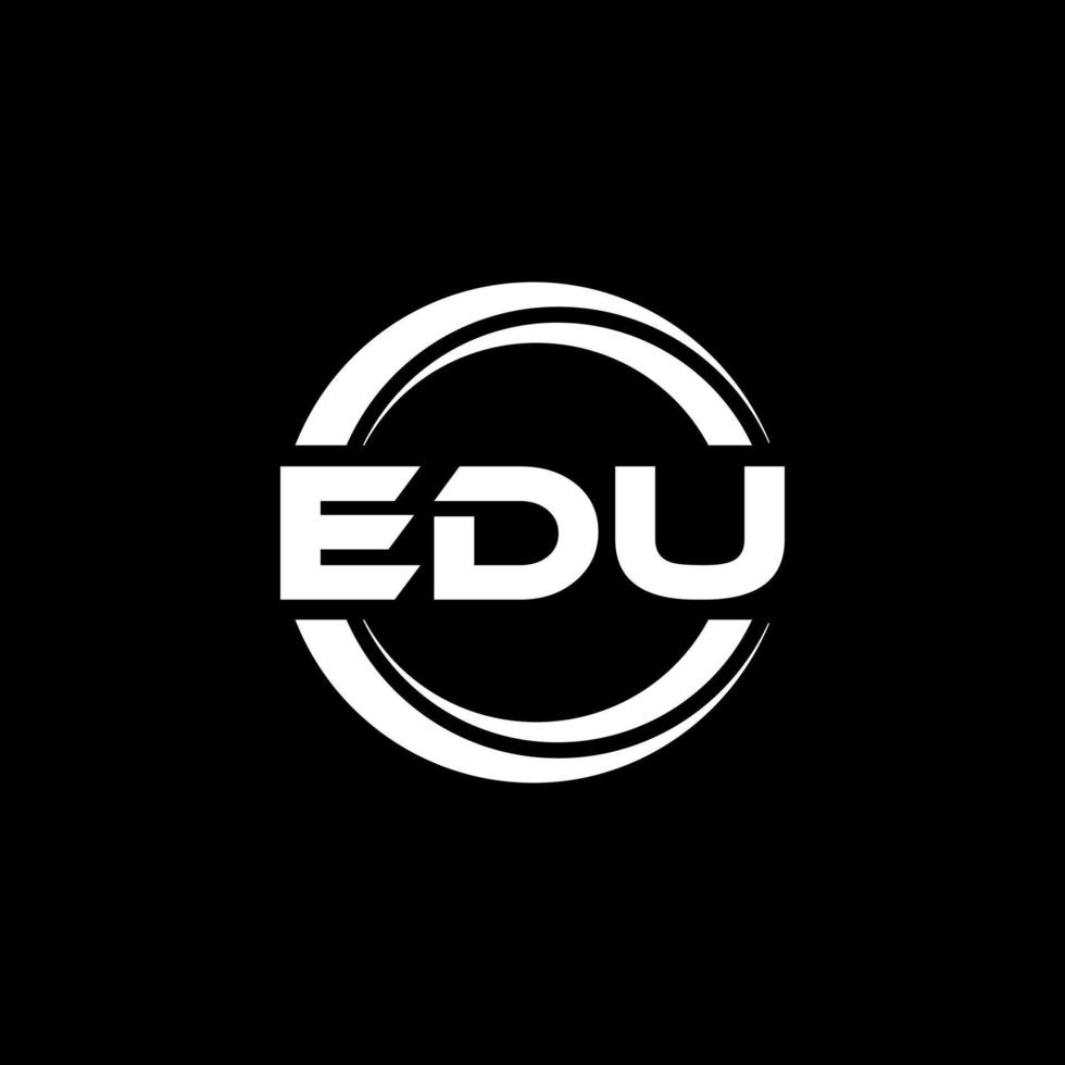 edu brief logo ontwerp in illustratie. vector logo, schoonschrift ontwerpen voor logo, poster, uitnodiging, enz.