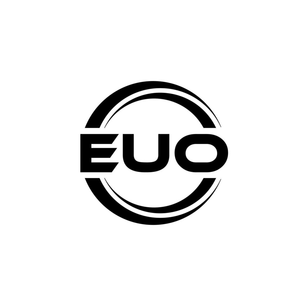 euo brief logo ontwerp in illustratie. vector logo, schoonschrift ontwerpen voor logo, poster, uitnodiging, enz.