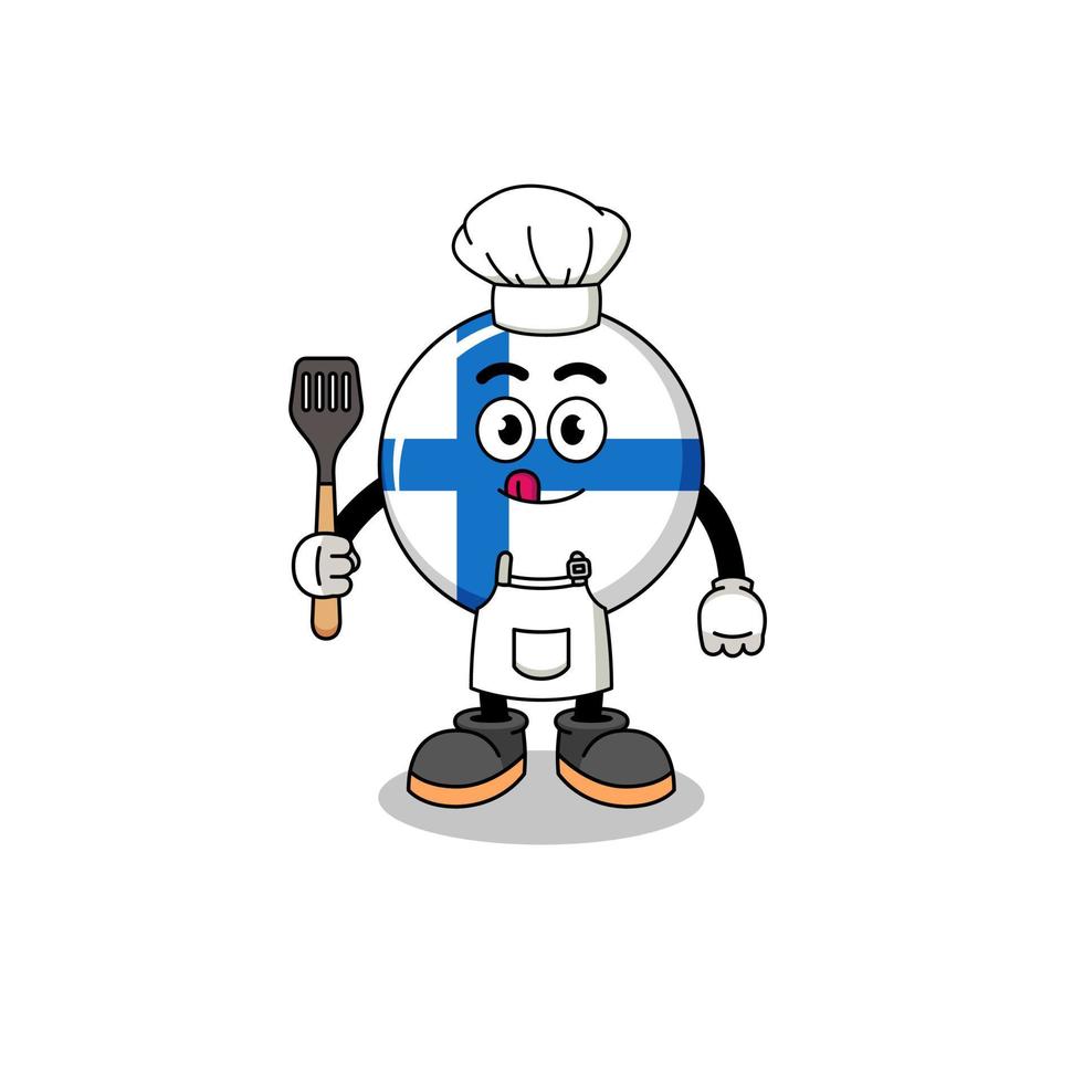 mascotte illustratie van Finland chef vector