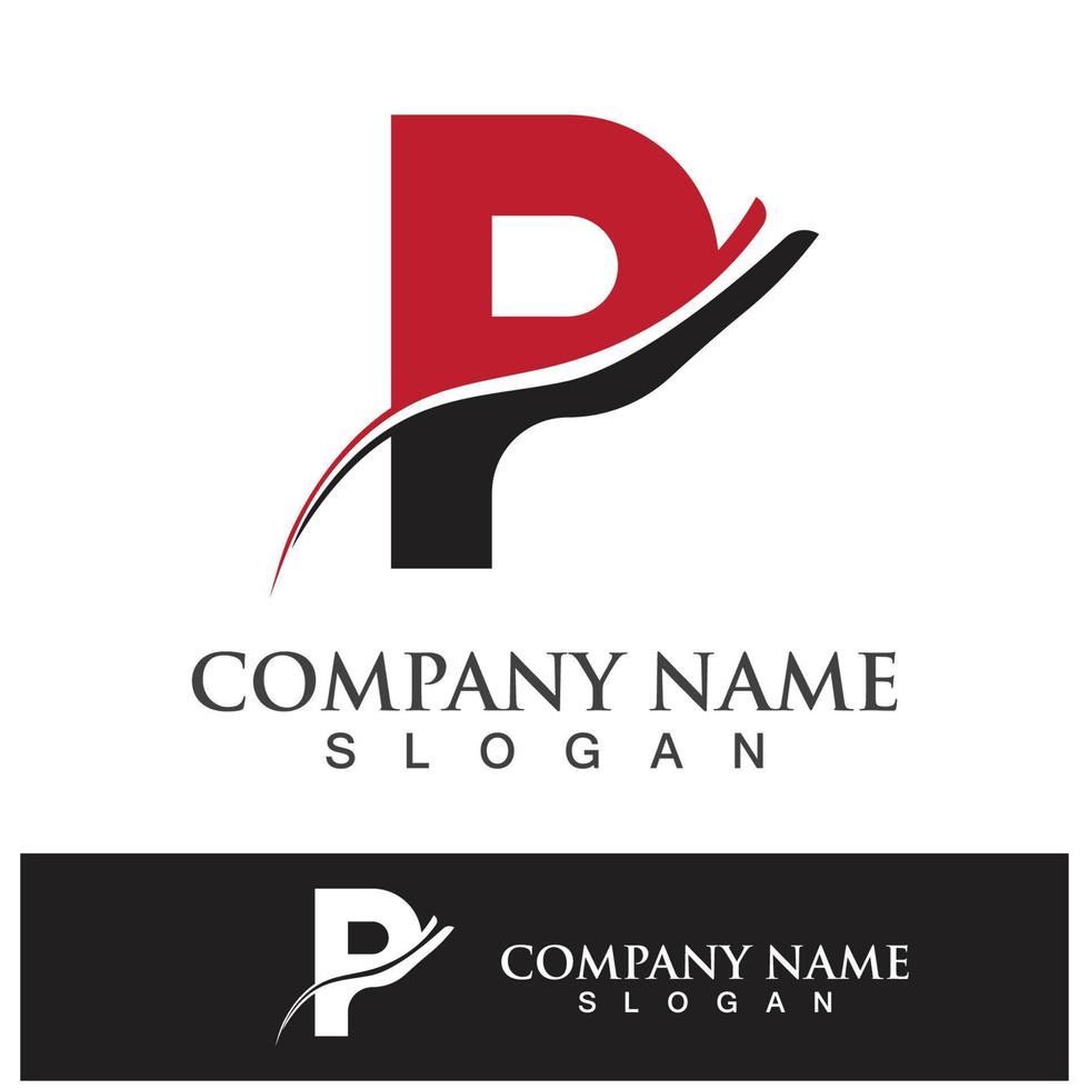 brief p icoon logo ontwerp illustratie vector