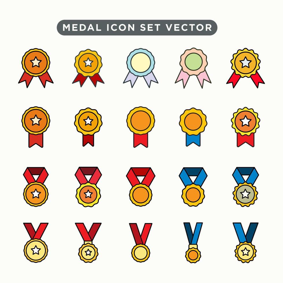 medaille icoon reeks vector symbool ontwerp Sjablonen