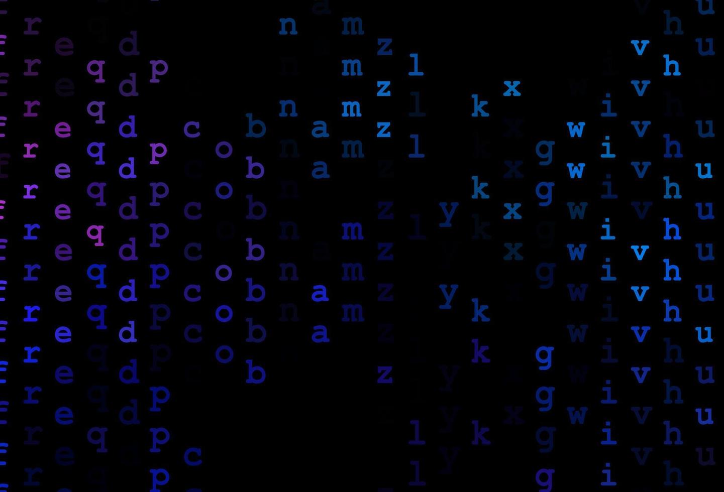 donkerblauwe, rode vectortextuur met abc-tekens. vector