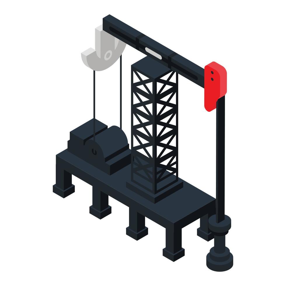 extract benzine toren icoon, isometrische stijl vector