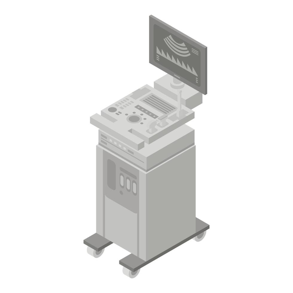echografie uitrusting icoon, isometrische stijl vector