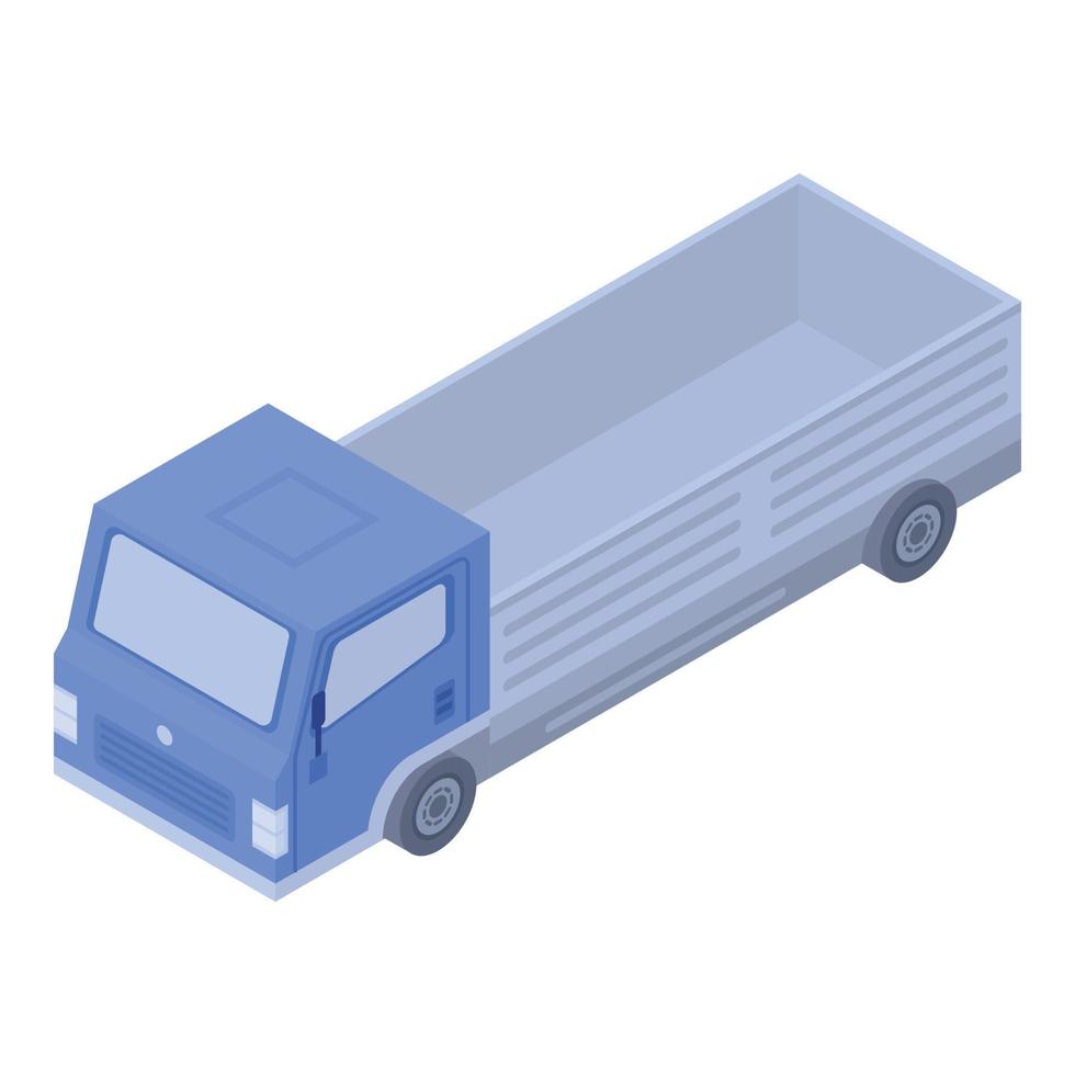 levering lading vrachtauto icoon, isometrische stijl vector