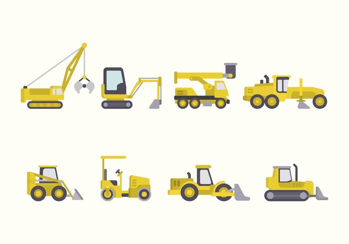 Platte constructies machinevectoren vector