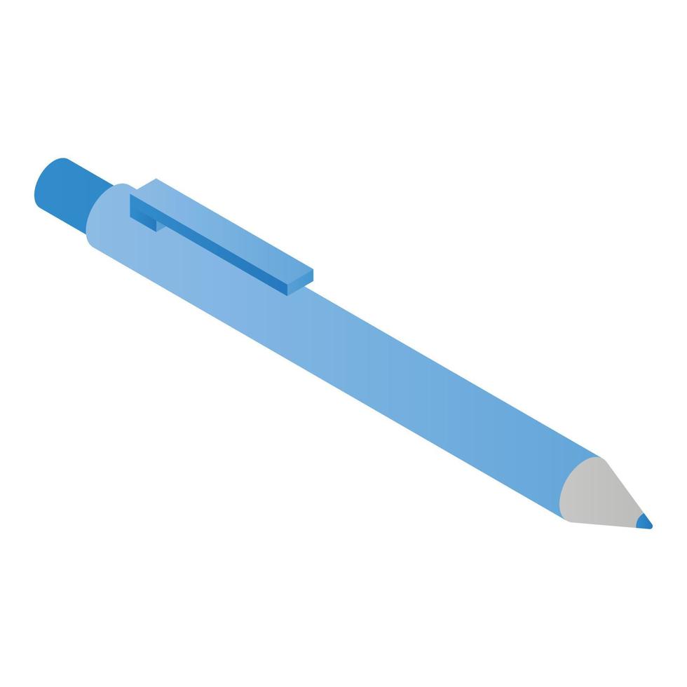 pen icoon, isometrische stijl vector