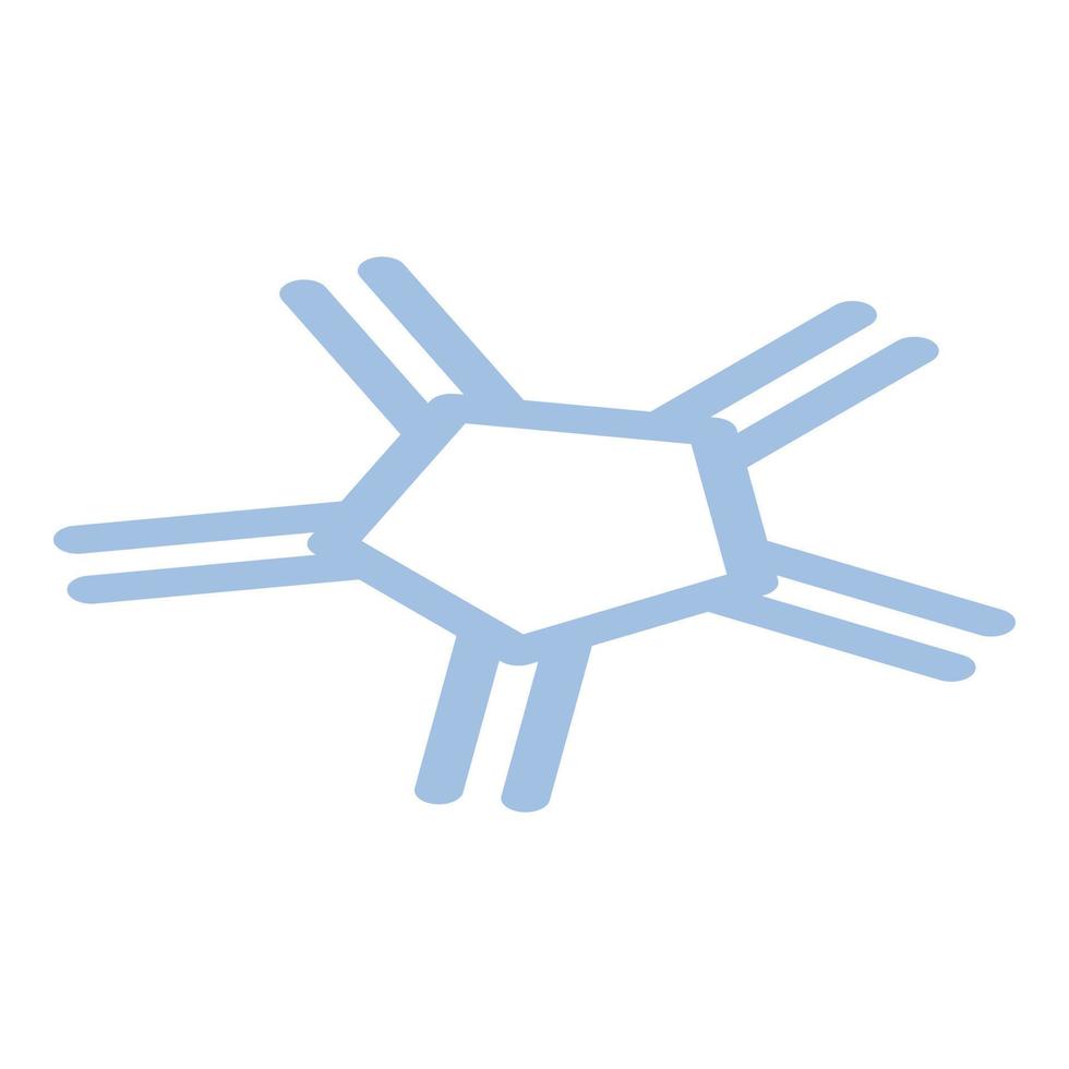 chemie ster formule icoon, isometrische stijl vector