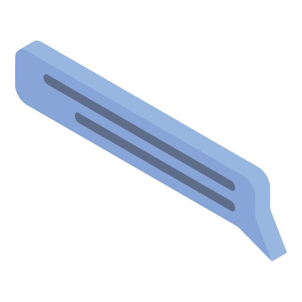 tekst blauw babbelen icoon, isometrische stijl vector