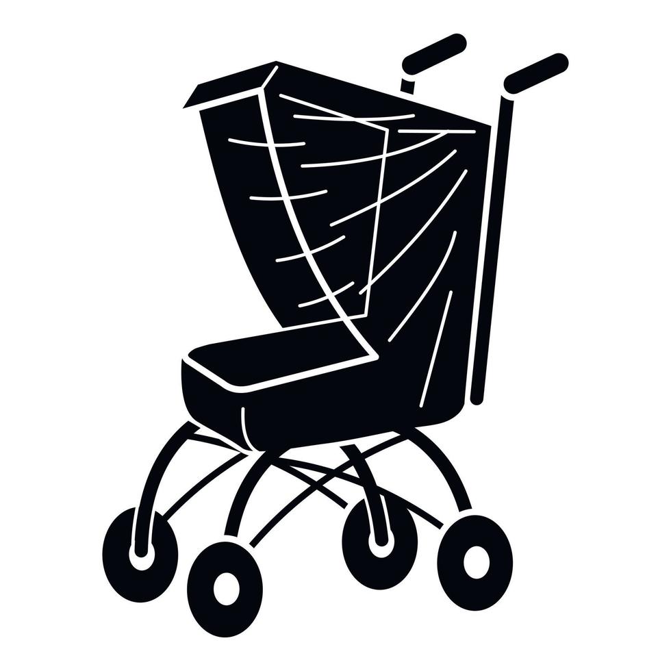 kinderwagen icoon, gemakkelijk stijl vector