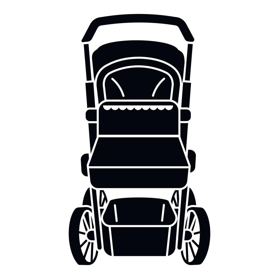 baby meisje kinderwagen icoon, gemakkelijk stijl vector