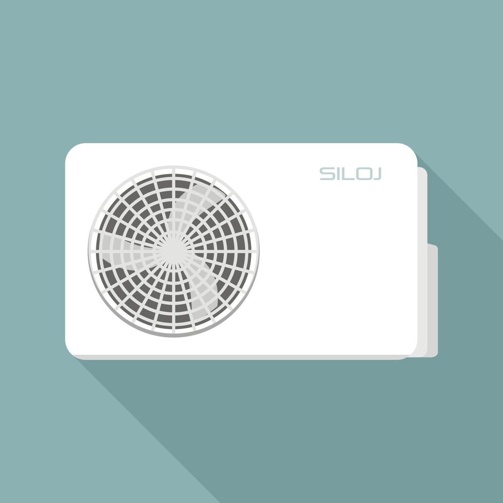 ventilator muur conditioner icoon, vlak stijl vector