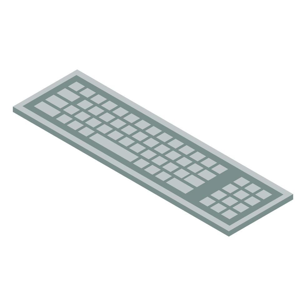draadloze toetsenbord icoon, isometrische stijl vector