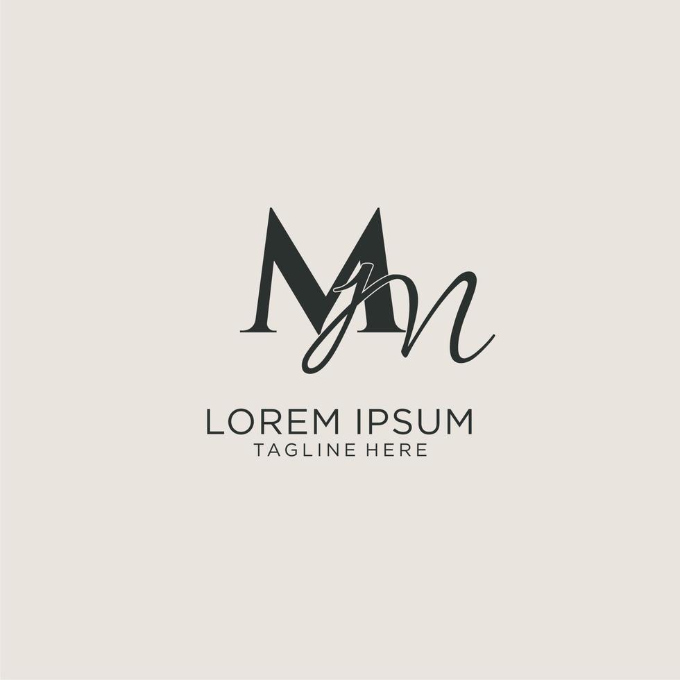 initialen mm brief monogram met elegant luxe stijl. zakelijke identiteit en persoonlijk logo vector