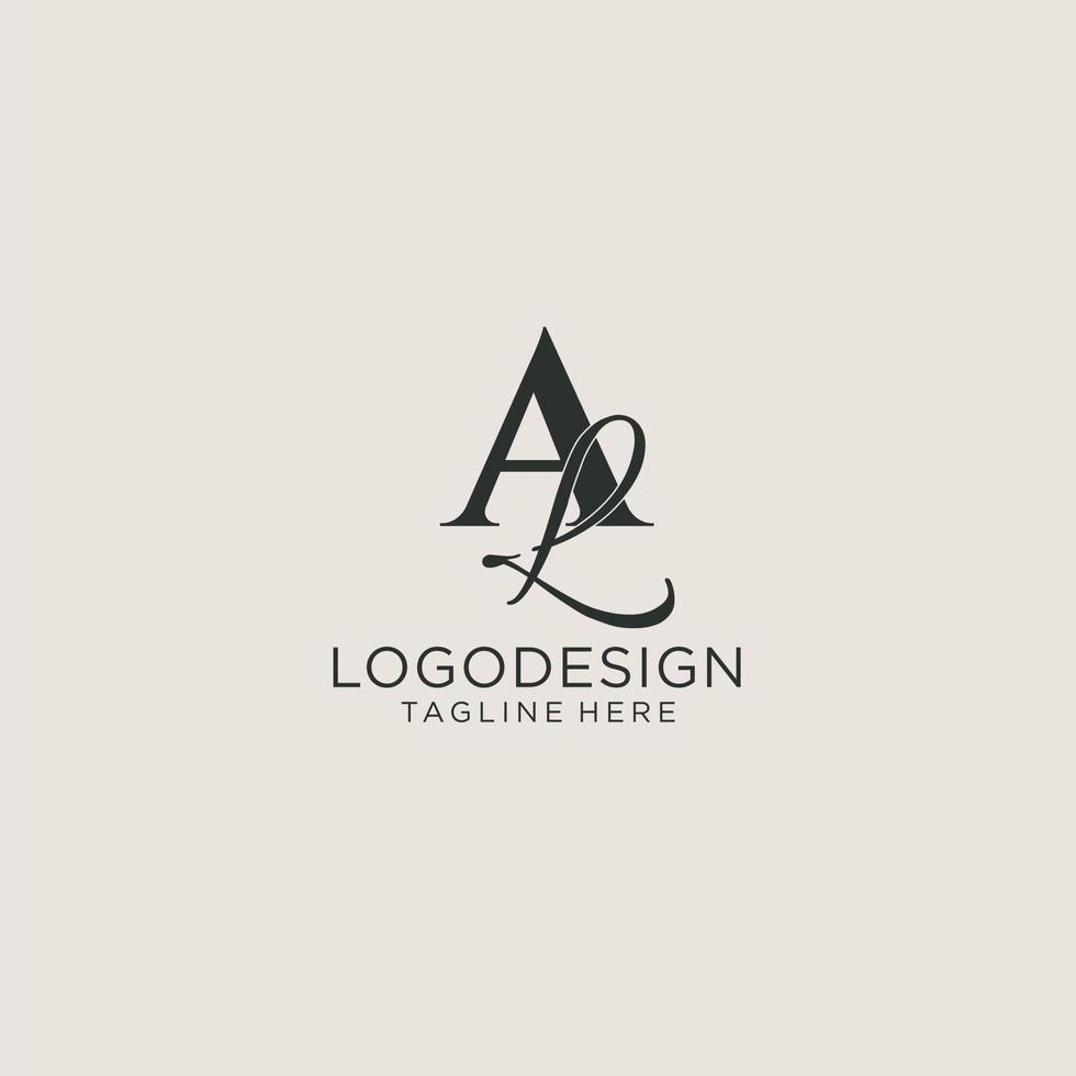 initialen al brief monogram met elegant luxe stijl. zakelijke identiteit en persoonlijk logo vector