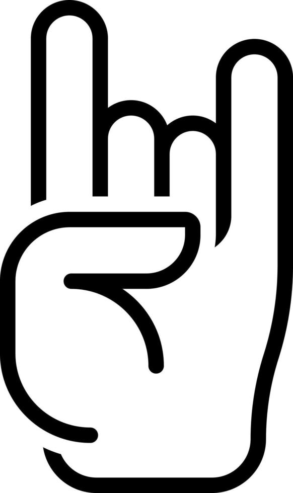 lijnpictogram voor rock vector