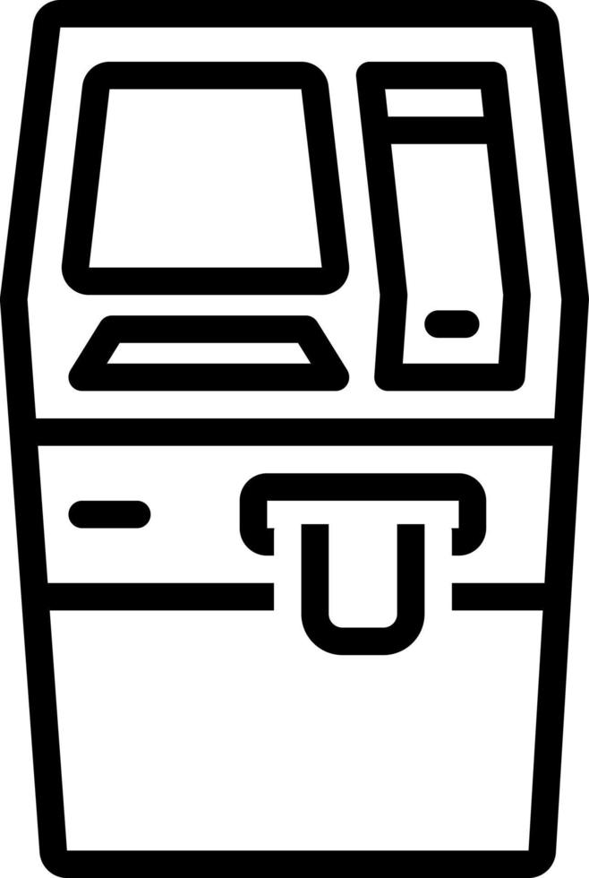 lijn pictogram voor contant geld vector