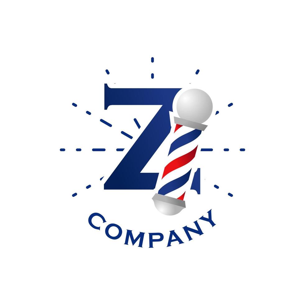 eerste z kapperszaak logo vector