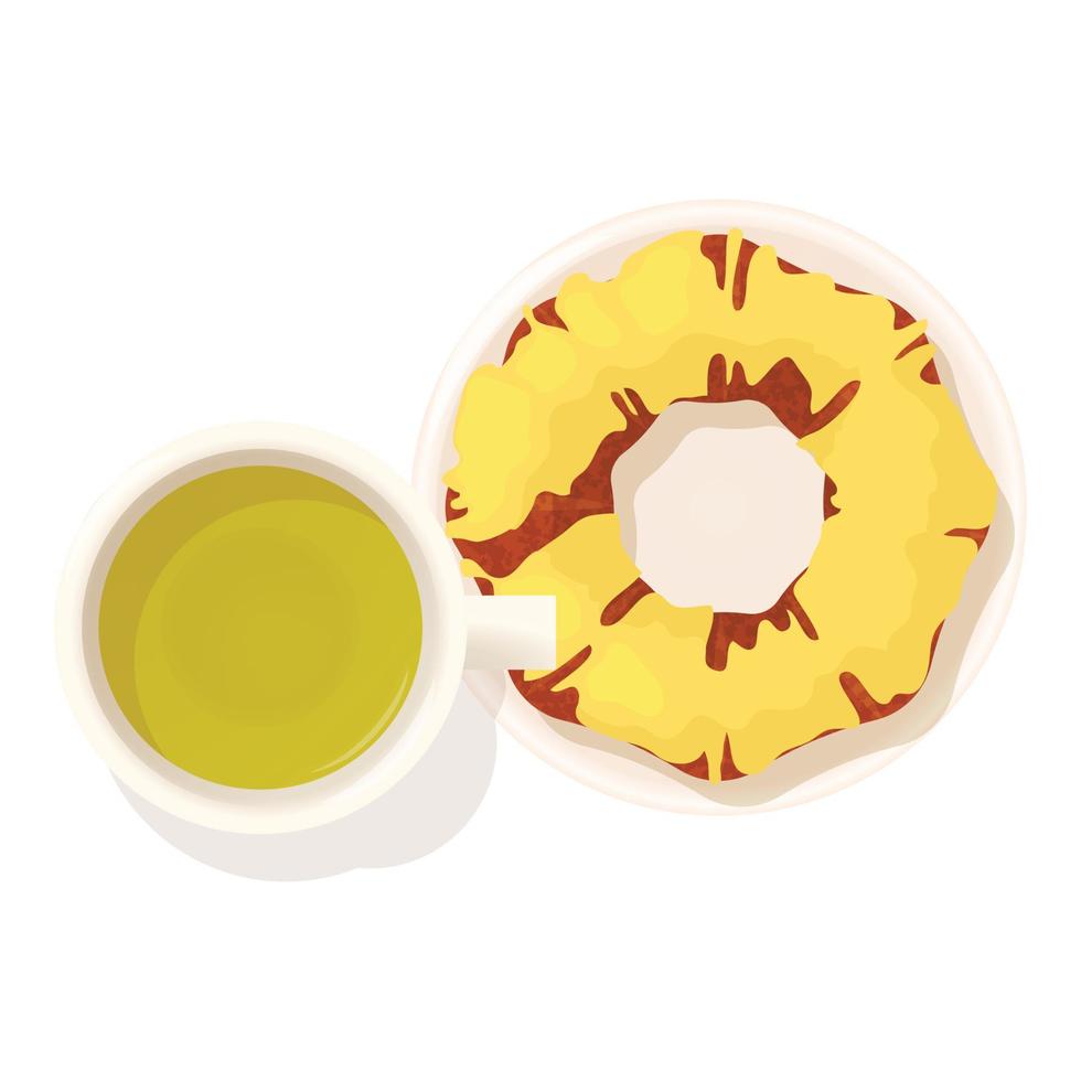 citroen donut icoon, isometrische stijl vector