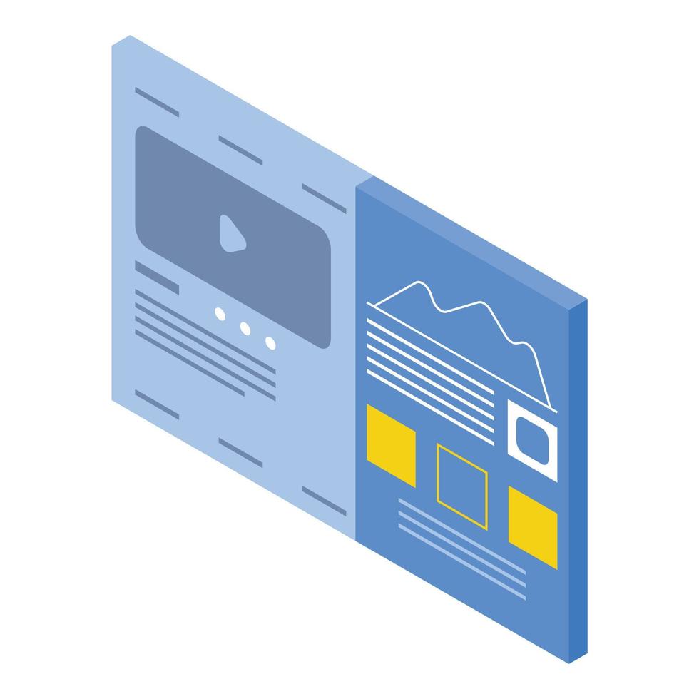 futuristische diagram icoon, isometrische stijl vector