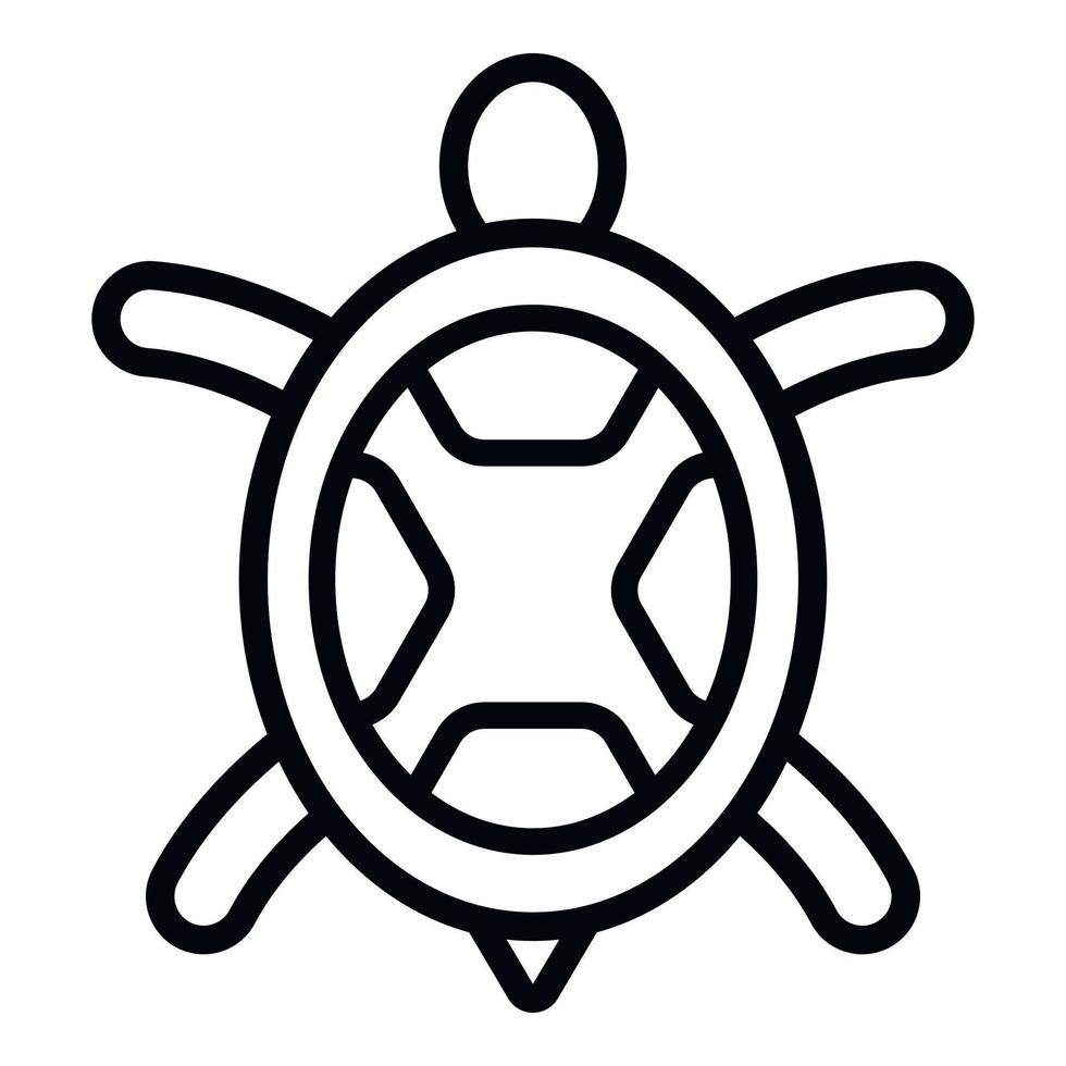 zee schildpad icoon, schets stijl vector
