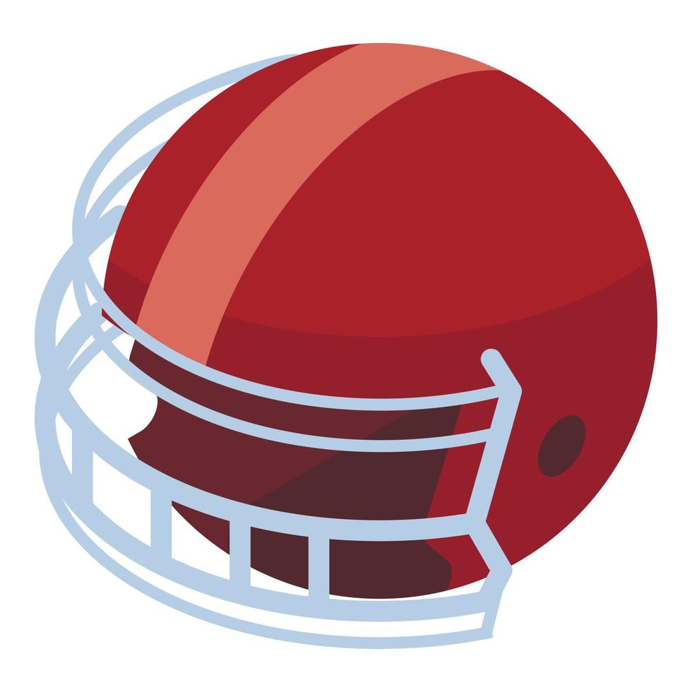 Amerikaans Amerikaans voetbal helm icoon, isometrische stijl vector