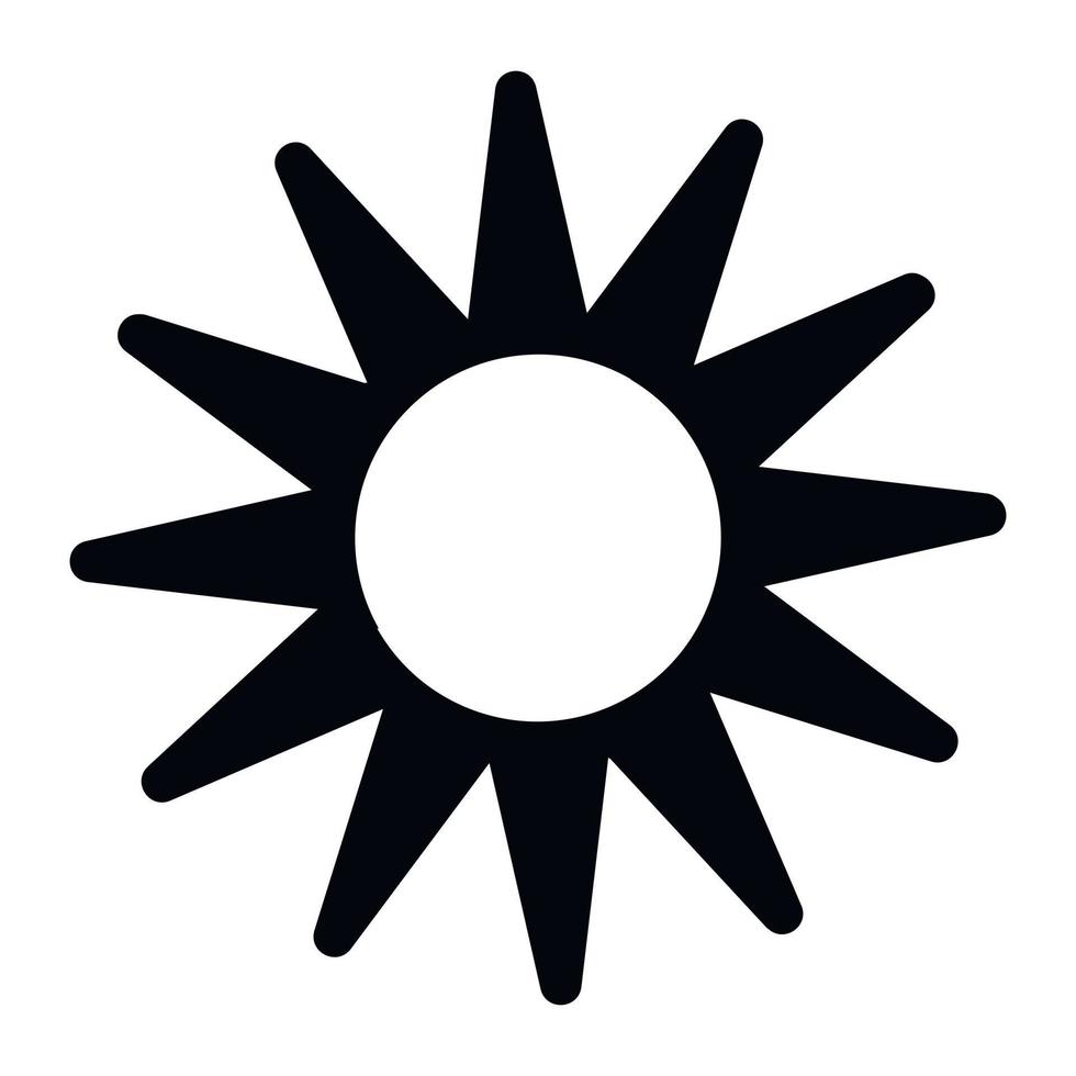 zon in de lucht icoon, gemakkelijk stijl vector