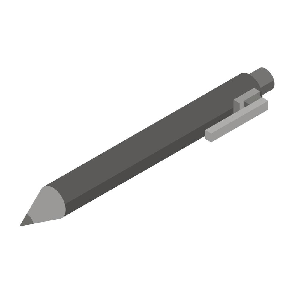 kantoor pen icoon, isometrische stijl vector