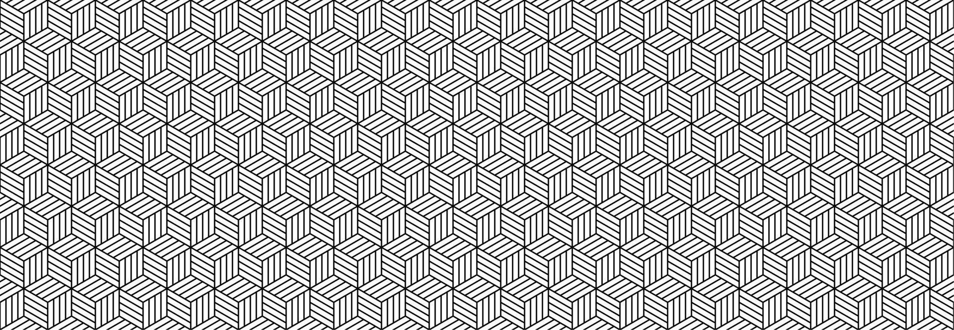 gestreept kubussen naadloos patroon.zeshoekig naadloos patroon vector