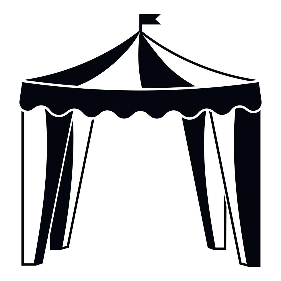 circus tent icoon, gemakkelijk stijl vector