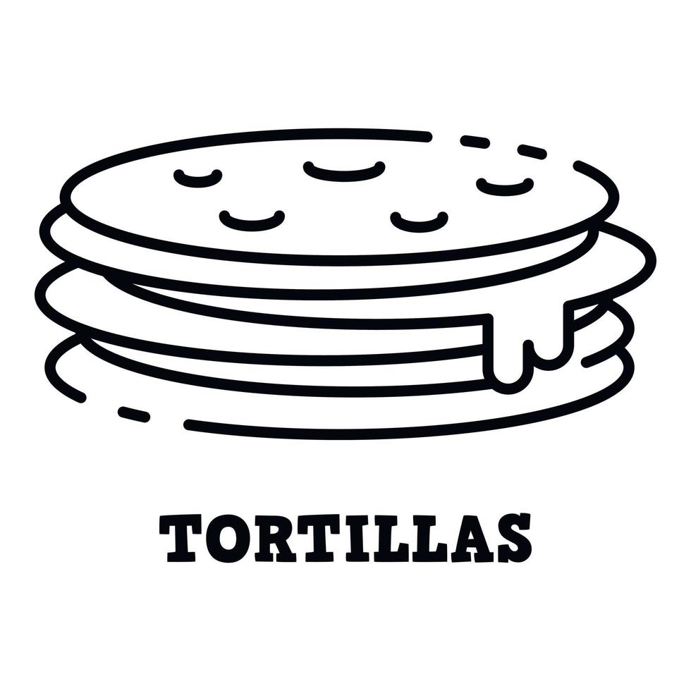 tortilla's icoon, schets stijl vector