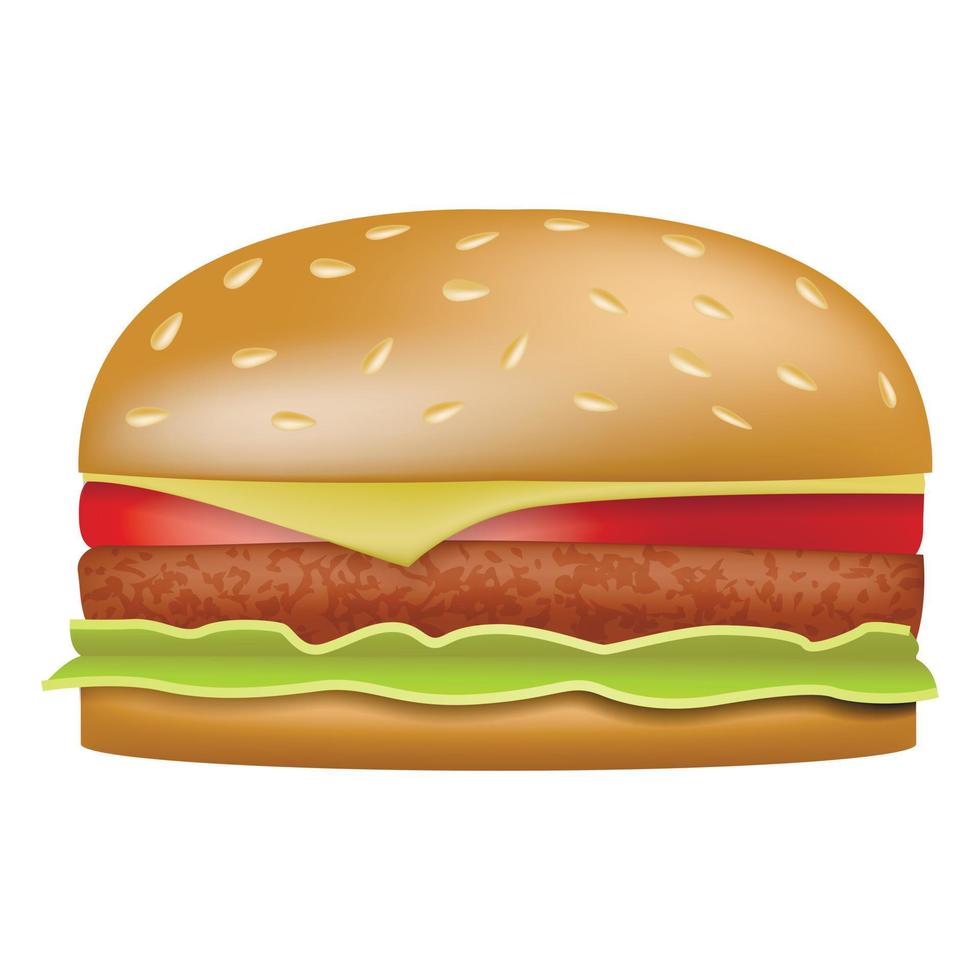 hamburger icoon, realistisch stijl vector