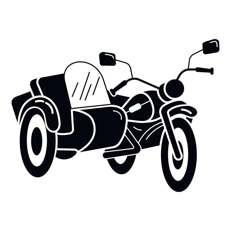 motor driewieler icoon, gemakkelijk stijl vector