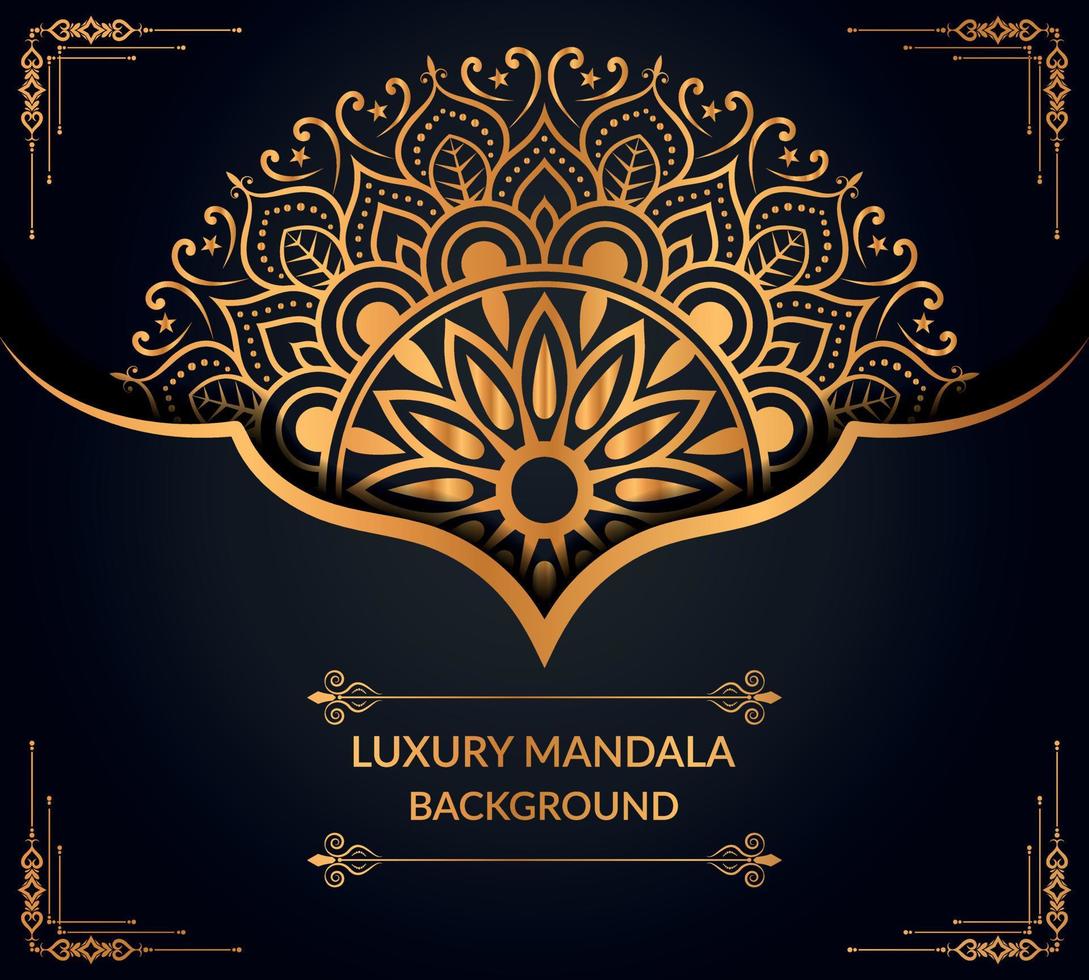 luxe sier- mandala achtergrond ontwerp met gouden mandala vrij vector het dossier